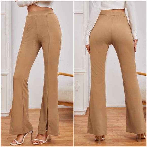 Camel Slit hem flared bootcut dress pants work - Picture 4 of 7